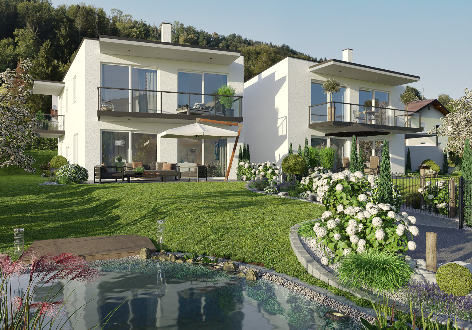Neue Einfamilienvilla Heuberg mit Gaisberg und Nocksteinblick