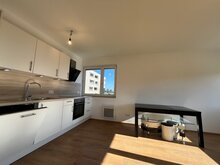 Wohnzimmer mit Küche