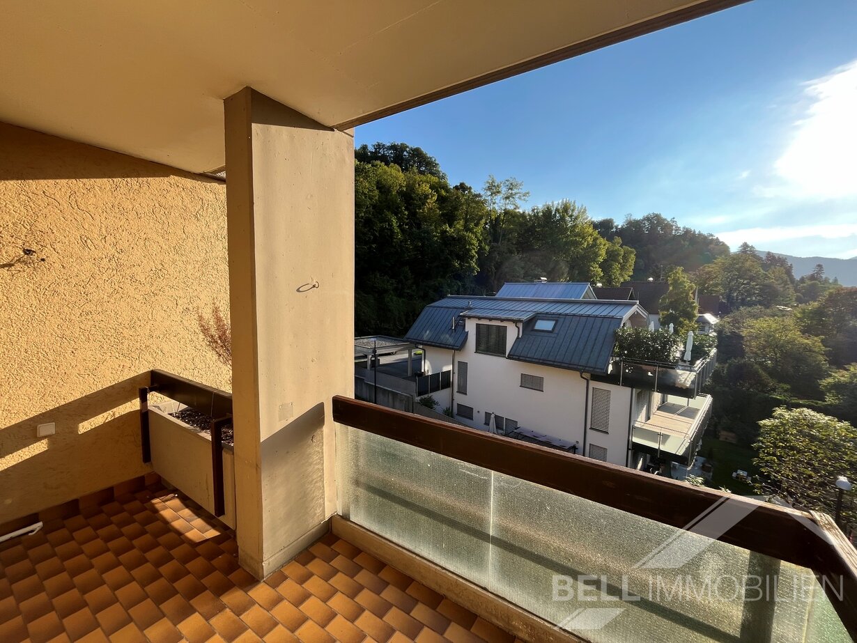 Aussicht Balkon Richtung Rainberg