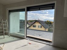 Ausgang auf die Dachterrasse