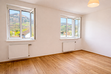 Schlafzimmer mit Gaisbergblick