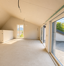 Wohnzimmer und Dachterrasse
