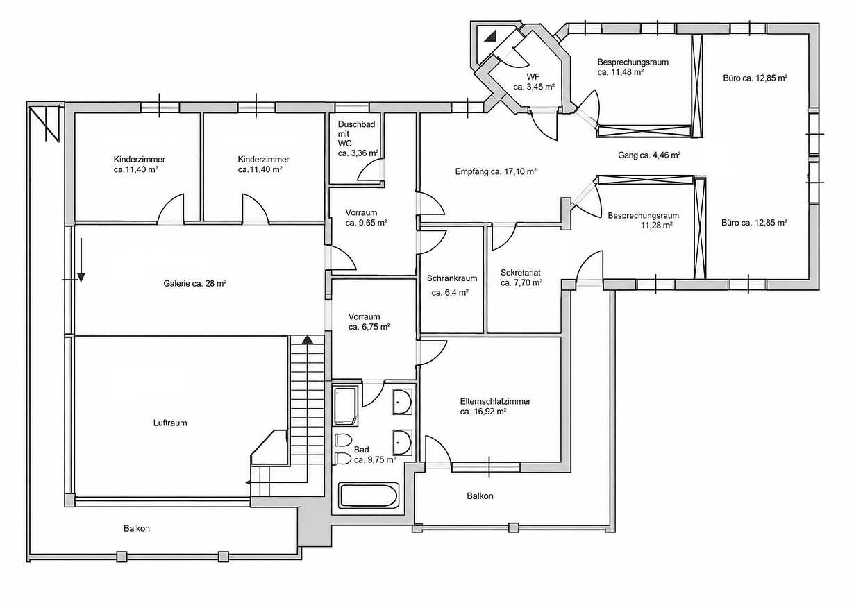 Plan Obergeschoss